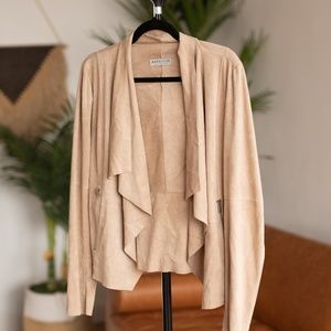 Cream Suede Moto Jacket